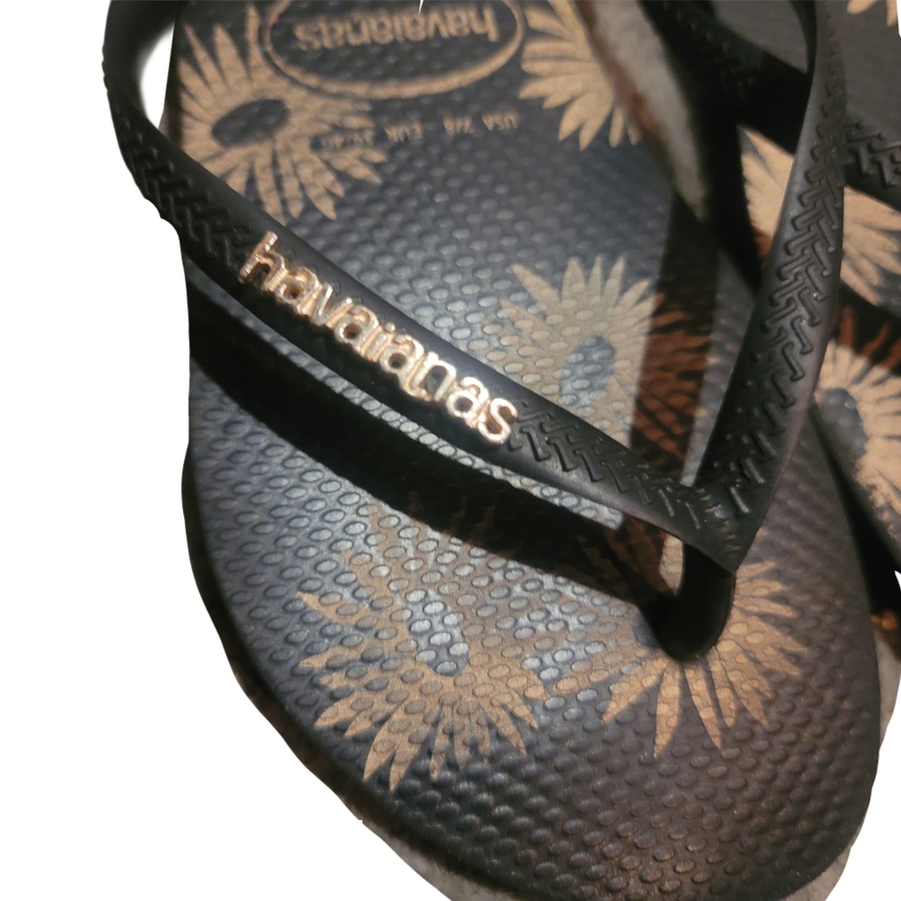 HAVAIANAS Slim Logo Metallic Flip Flop Sandal - Picture 3 of 5